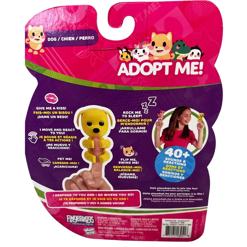 Fingerlings Adopt Me‎ Interactive Dog 40 Sounds /Reactions